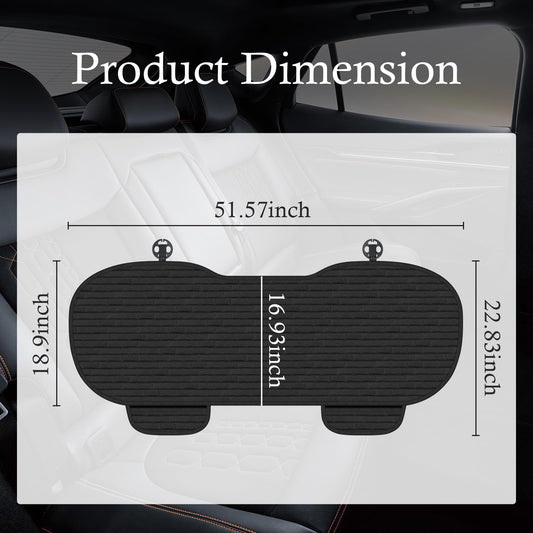 Breathable Non-Slip Rear Seat Cover with Side Pockets
