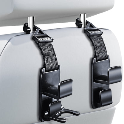 Heroway Magic Car Seat Hooks – Black, 4-Pack