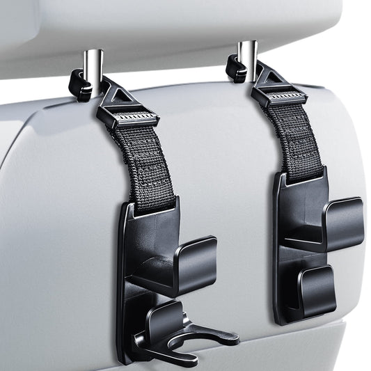 Heroway Magic Car Seat Hooks – Black, 4-Pack