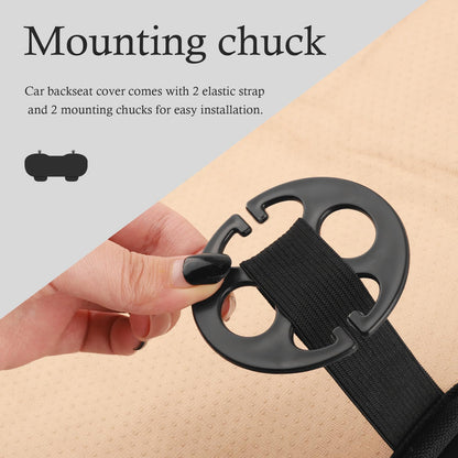Breathable Non-Slip Rear Seat Cover with Side Pockets