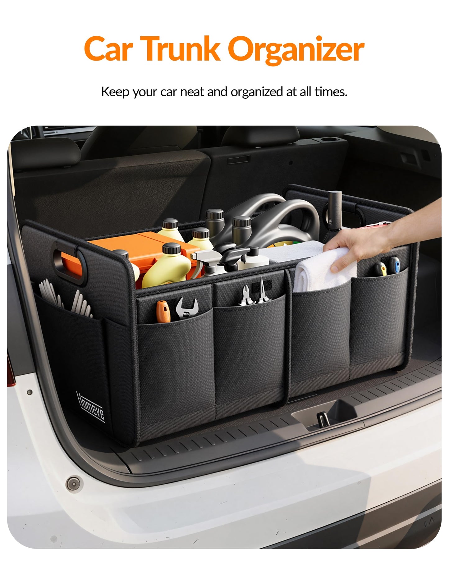 Homeve Waterproof Car Trunk Organizer for SUV & Van
