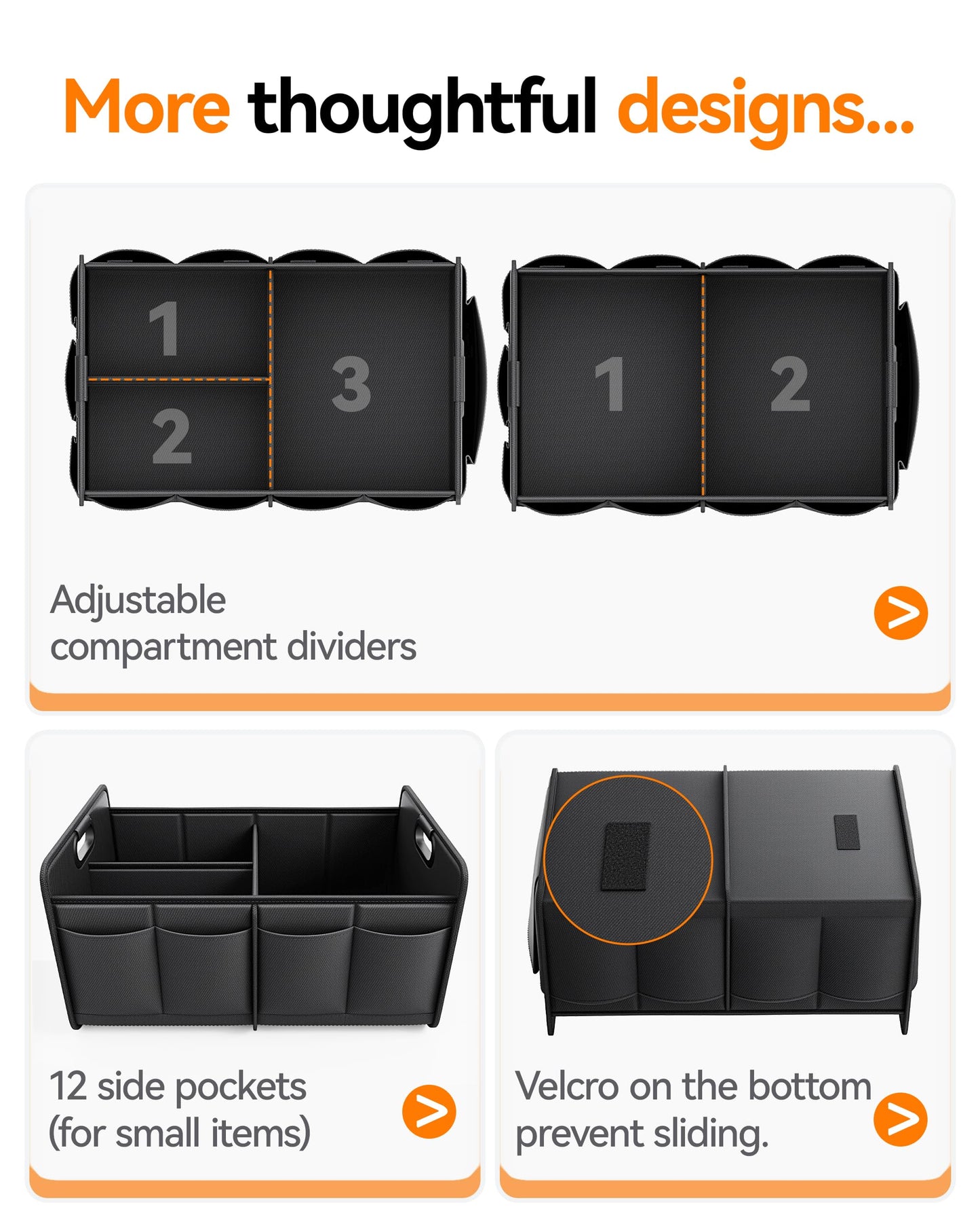 Homeve Waterproof Car Trunk Organizer for SUV & Van