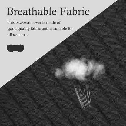 Breathable Non-Slip Rear Seat Cover with Side Pockets